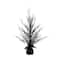 3ft. Pre-Lit Halloween Black Twig Artificial Fall Tree in Burlap Planter